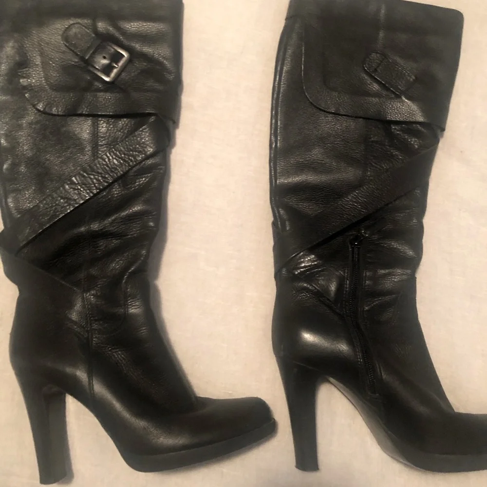Via Spiga Black Knee High Boots - Picture 3 of 6